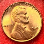 1946-D Lincoln Wheat Cent Penny GEM RED BU From an Original Bank Roll