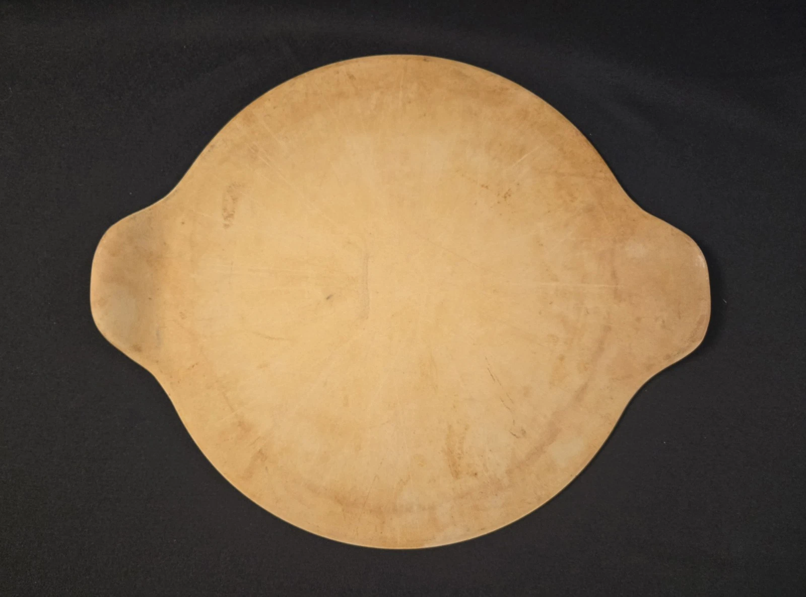 Pampered Chef Stoneware 15" Round Flat Baking Stone with Tab Handles USA