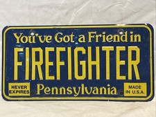 Pennsylvania Pompiere Booster Vanità Targa Decorazione Vigili del Fuoco