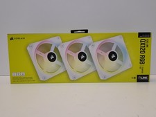 CORSAIR iCUE LINK QX120 RGB 120mm Case Fan SEALED NIB - WHITE Starter Kit 3pk 