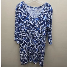 Lilly Pulitzer Cori Short Dress Flamingos Print Blue and White Size Small Resort