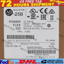 Allen-Bradley 25B-D010N114 PowerFlex 525 4kW 5Hp AC Drive Sealed US Free Tax