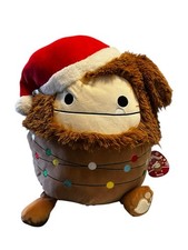 Squishmallows 16 inch Christmas Holiday Benny the Bigfoot with Lights Santa Hat