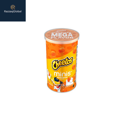 Cheetos Minis Cheddar Flavored, Snack Chips Single Serve Canister 1.5 oz