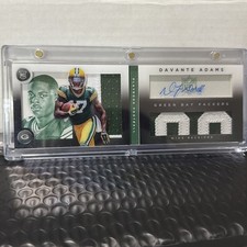 2014 Davante Adams Rookie Patch Auto Playbook Booklet 17/25 # MATCH Packers
