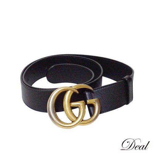 Used GUCCI Gucci GG Marmont Emblem 397660 85/34 Black Men's Belt