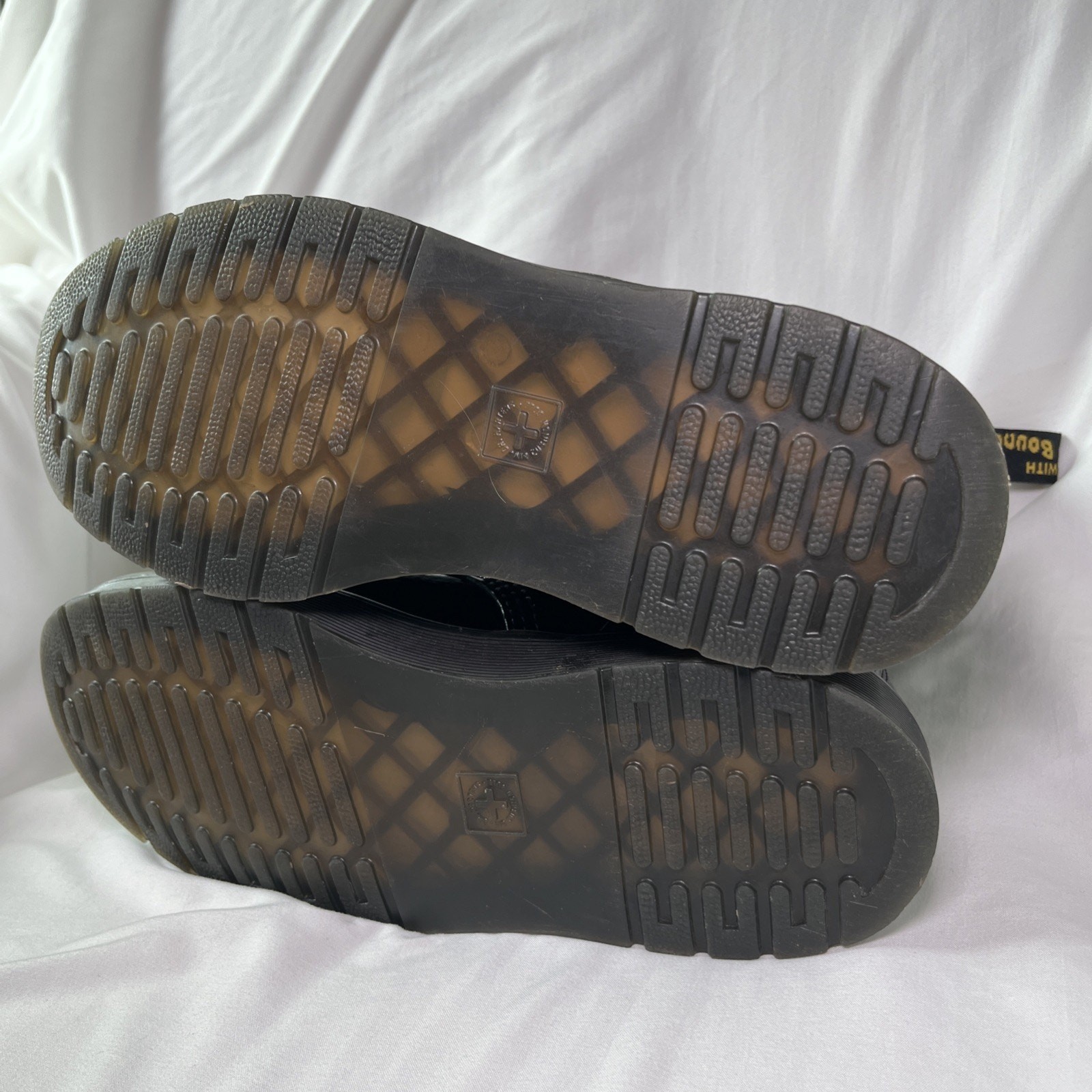 Dr Doc Martens Zavala 7 Men 6 Black Air Wair Smooth Leather Combat Boots Patent thumbnail 11