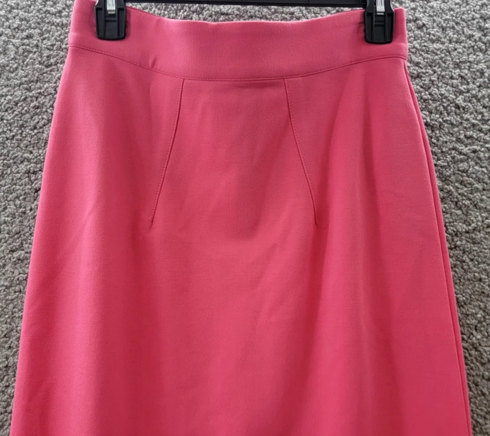 Tommy Hilfiger Midi Falda Lápiz Para Mujer 2 Rosetas Sólido Cierre Trasero Cremallera Foto 4 de 4