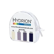 Hydrion Chlorine Test Roll, 10-200 PPM, 200 Tests Total, for Water