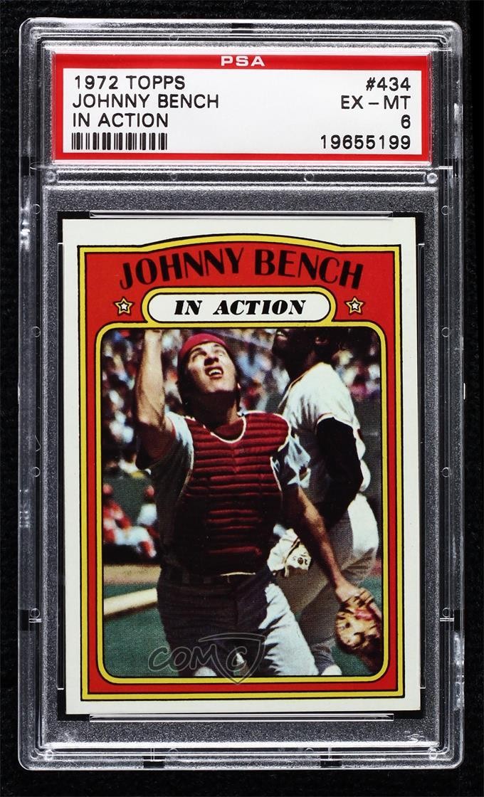 1972 Topps In Action Johnny Bench #434 PSA 6 HOF 2d2
