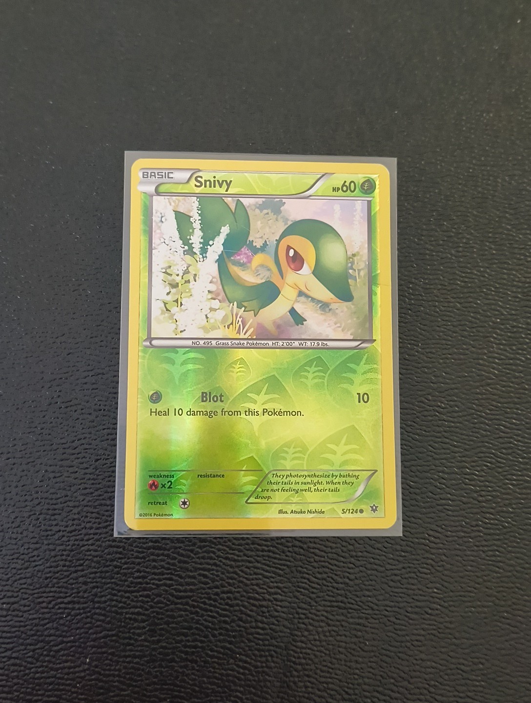 Snivy Reverse Holo Common XY - Fates Collide 5/124 Pokemon Card Lightly Played