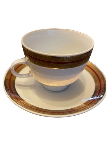 Royal Copenhagen Flora Tazza Con Piattino 27cl - Porcellana Fine Bone China Con Motivo Fiordaliso Blu