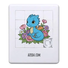 'Little Dragon With Flowers' Sliding Puzzle (PZ00041075)