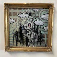 Robot Ai Tesla Terror  Graffiti Painting Street Art Tattoo Art Original Painting