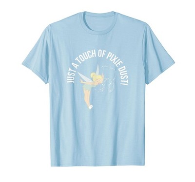 Disney Tinker Bell Just A Touch Of Pixie Dust Big Chest Logo T-Shirt_