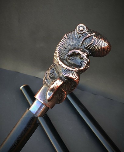 Nautical Antique Finish Vintage Collectible Sea Octopus Black wood walking Stick - Picture 2 of 8