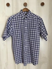 Daniel Cremieux Signature Collection Men Casual Button Shirt Size M Plaid Purple