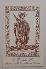 Santino SAN FAUSTO MARTIRE HolyCard Image Pieuse Heiligenbild Patrono in Chianti