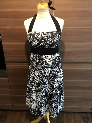 John Rocha Black & White Dress Size 12