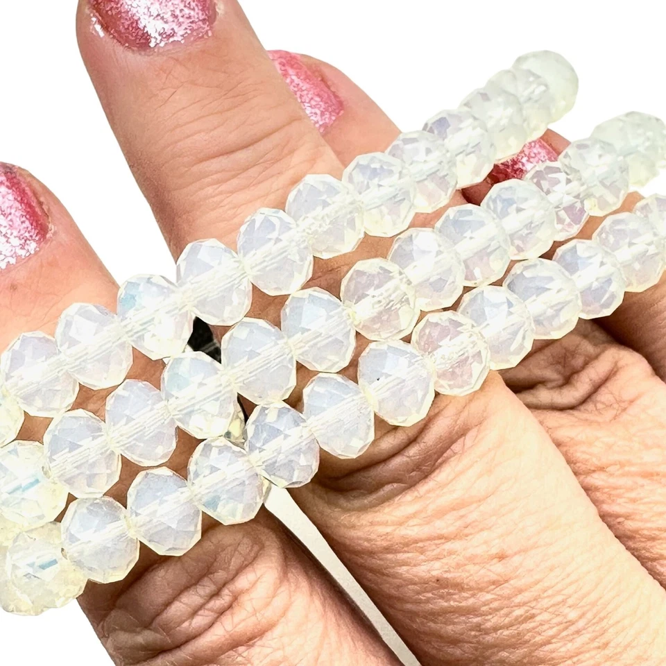 Kirks Folly 女式手链 死亡日 Opalescent 水晶珠 Streatch — 第 3/4 张图片