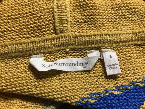 Soft Surroundings Color Block Hoodie Sweater size S Full Zip Pockets - Picture 10 of 15