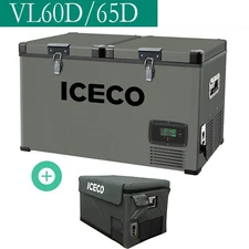 ICECO 63/68QT Portable Car Fridge Freezer Dual Zone Refrigerator Truck Camping