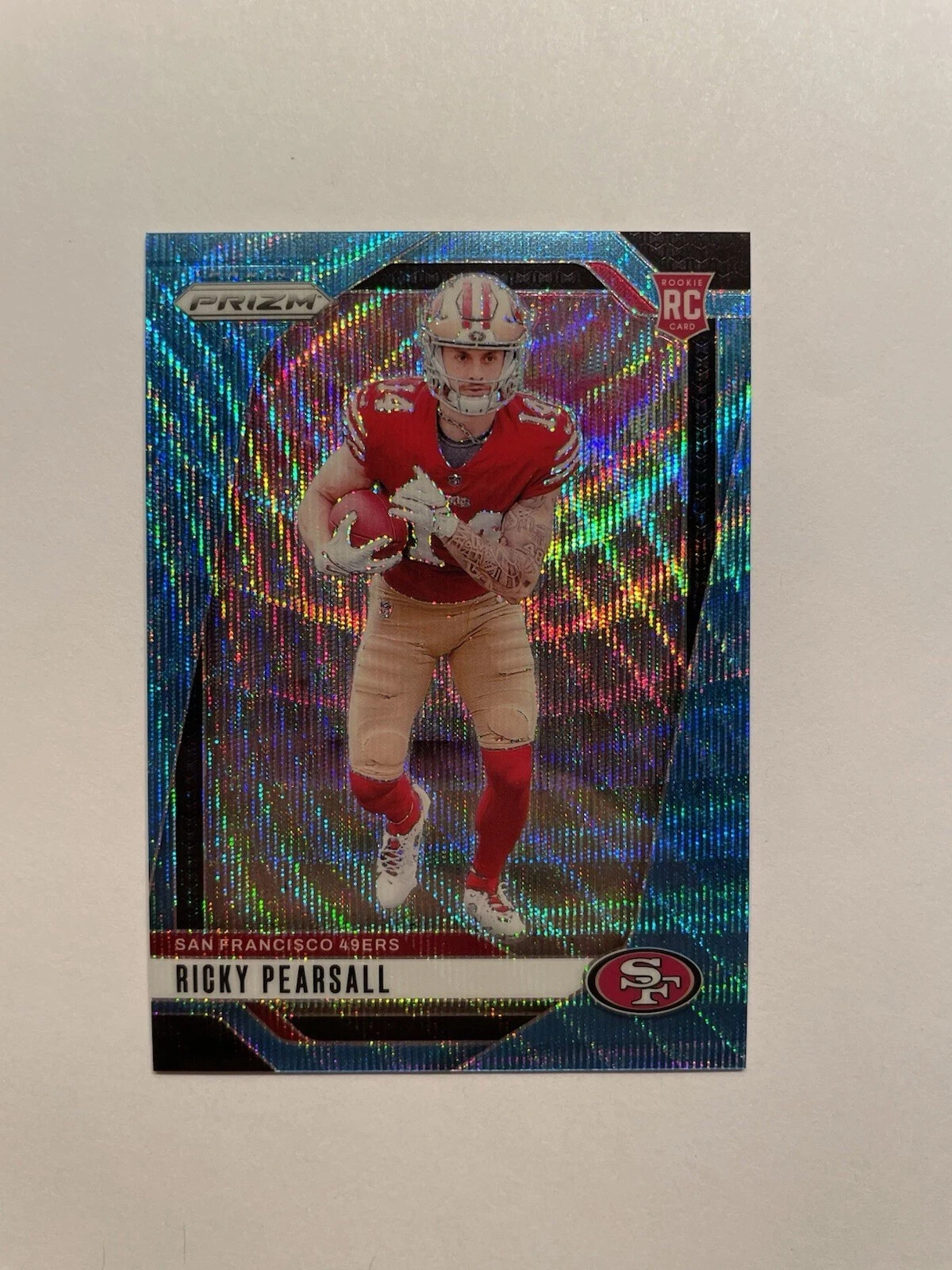 2024 Panini Prizm Rookies Blue Wave Prizm /230 Ricky Pearsall #383 Rookie RC