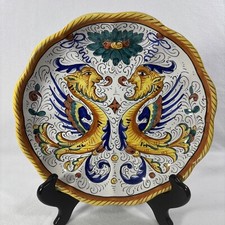 Deruta Raffaellesco Hand-Painted Italian Majolica Plate with Dragon Motif — listing 6