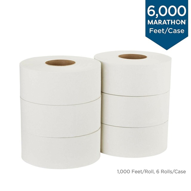 Marathon® Jumbo Roll, Toilet Paper, White, 6 Rolls/Case *FREE SHIPPING