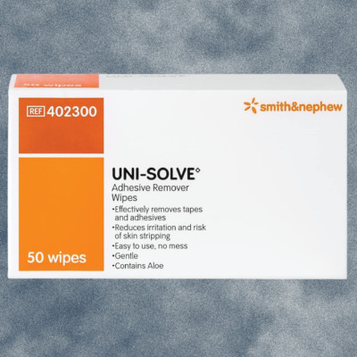 Smith & Nephew Uni-Solve Adhesive Remover Wipes- Box of 50