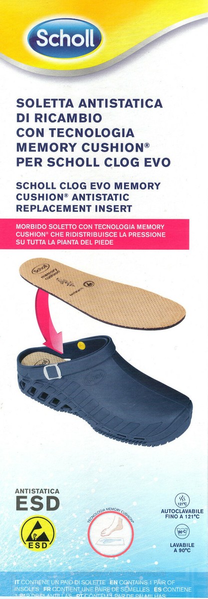 Plantari CLOG EVO antistatica memory cushion Dr Scholl solette