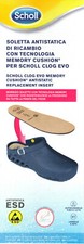Plantari CLOG EVO antistatica memory cushion Dr Scholl solette lavoro work time 