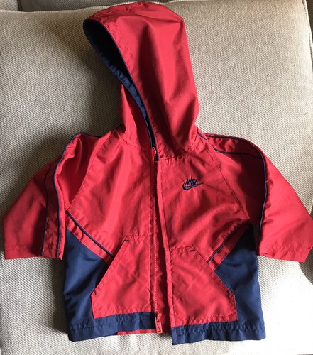Infant Red Blue Hooded Windbreaker Zip 
