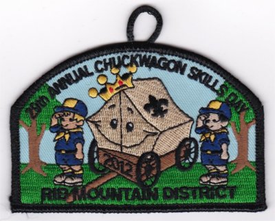 BOY SCOUT PATCH - SAMOSET COUNCIL - RIB MT. DIST - 2012 CHUCKWAGON - 29TH ANNUAL