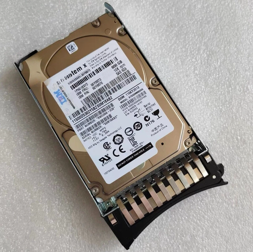 IBM 600GB 90Y8872 90Y8876 90Y8873 SYSTEM X 10K RPM 6GB/s 2.5" SAS HDD Hard Drive - Image 2 of 4