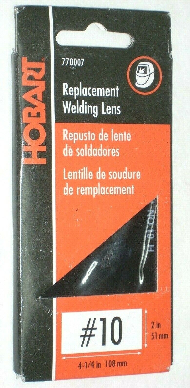 Replacement Lens 2 X 4 1/4 Tempered Glass Shade 10
