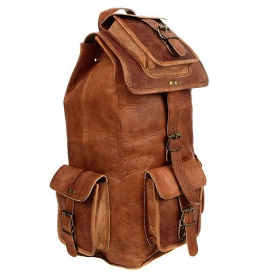 pure leather backpack
