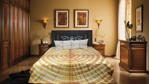 Hojas de cama abstracto Handmade King