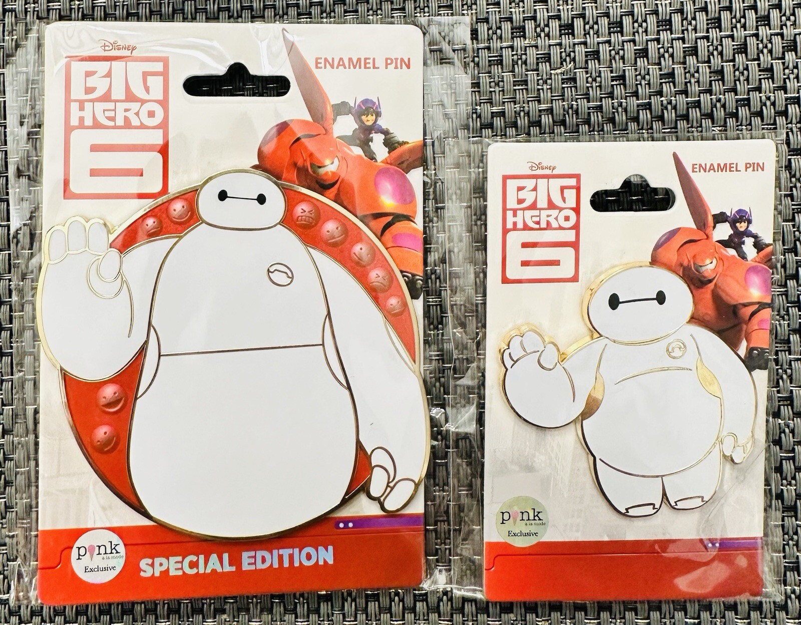 New Pink A La Mode Big Hero 6 Baymax Pins Set Of 2 LE Sold Out