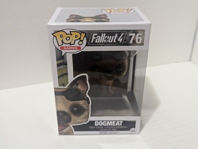 Dogmeat Flocked Fallout 4 Funko Pop! Games Gamestop 76 Vaulted NO STICKER