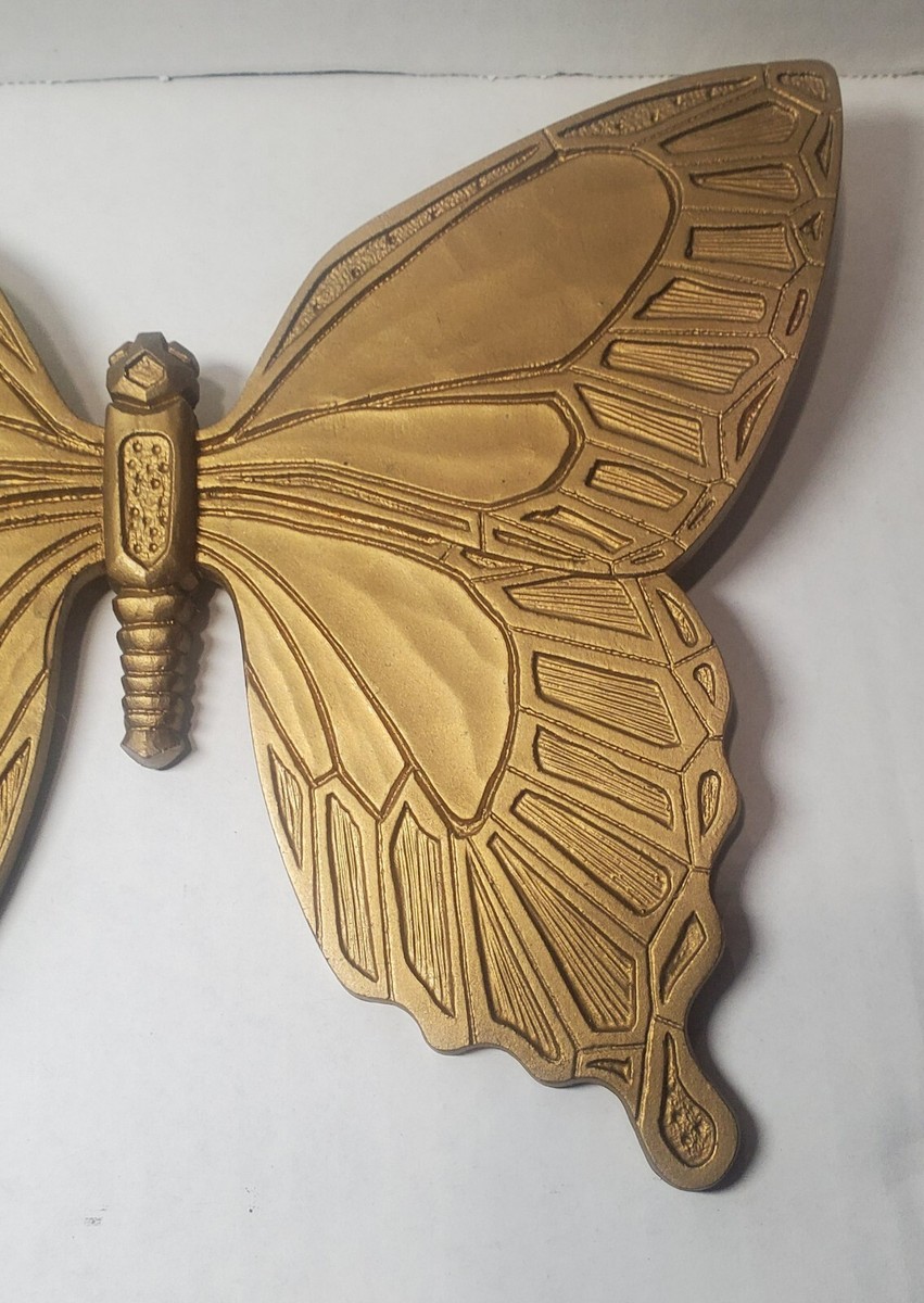 SYROCO Vintage Gold Butterfly Set of 3 Made In USA 7113, A 7291, B