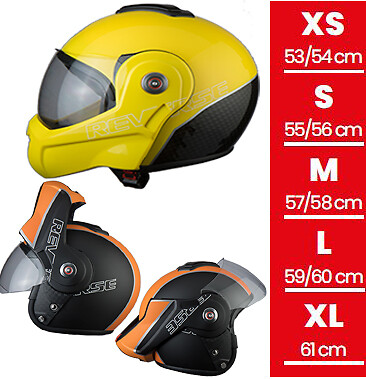 CASCO MODULARE BHR XL GIALLO 807 REVERSE | eBay