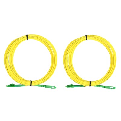 1m - 2Pack LC/APC to SC/APC Fiber Optic Patch Cable Single Mode Simplex Optic...