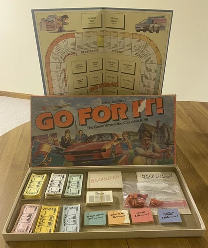 VTG - Go For It! Board Game - 1986 - Parker Brothers - OG Box - Nearly Complete