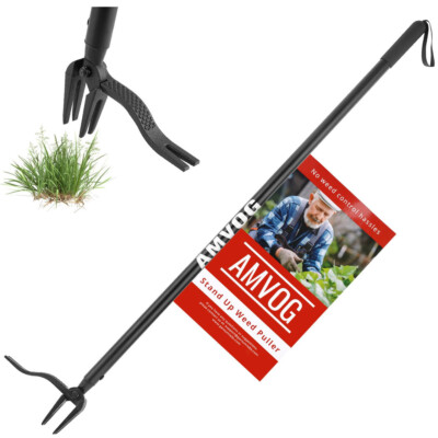 LOT of 10 AMVOG 46'' Stand-Up Weed Puller Tool - Reinforced Upgraded Version wit