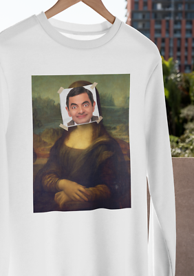Mr Bean Mona Lisa Novelty T-SHIRT Funny 90