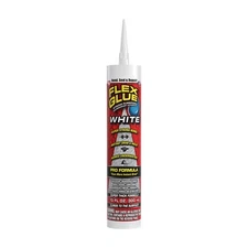 Flex Glue, 10 oz Cartridge, White, Super Strong, Rubberized Waterproof Adhesive