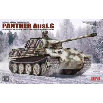 RYEFIELD MODEL RFM RM-5112 1/35 German Medium Tank Sd.Kfz.171 Panther Ausf.G