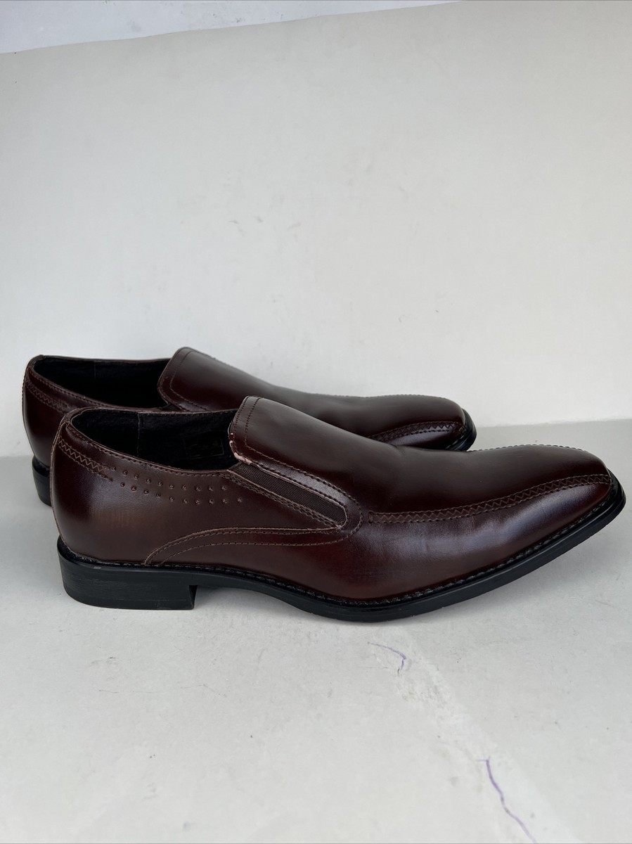ROBERT WAYNE MENS  BROWN SLIP-ON DRESS SHOES SIZE: 10M RW Robert Wayne Mens Brown Leather Slip On Dress Shoes Size  main image 3