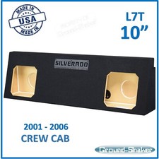 Chevy Silverado Crew Cab 2001-2006 10" Dual Sealed L7T Subwoofer Enclosure